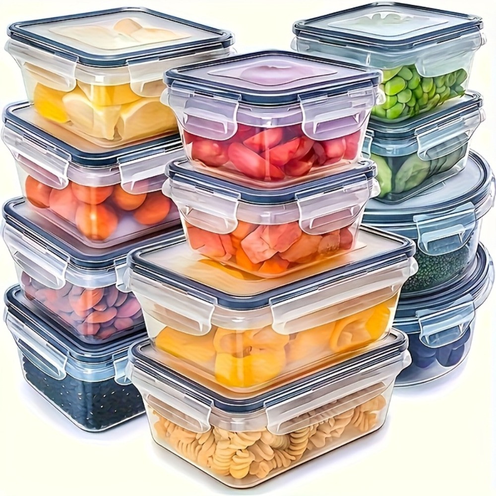 ood Containers, 8 PCS Plastic Airtight Food Storage Containers