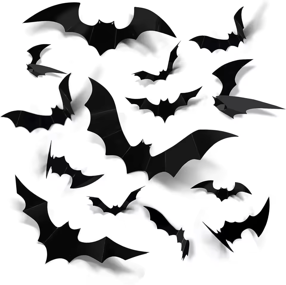 12pcs Halloween Decoration 3d Bat Wall Stickers Decoration Furniture Windows Yard Logo Outdoor Lawn Ghost Party Decor